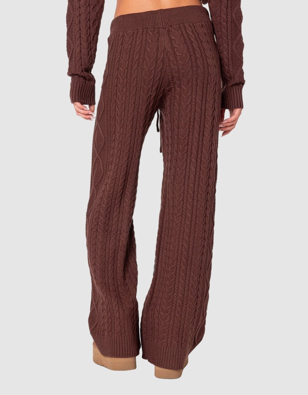 EDIKTED - Jelena Relaxed Cable Knit Pants
