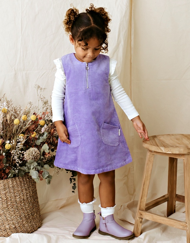 Designer Kidz - Evie Cord Pinafore Dress