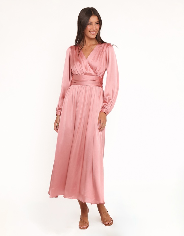 Petal & Pup - Bethanny Long Sleeve Maxi Dress - Rose