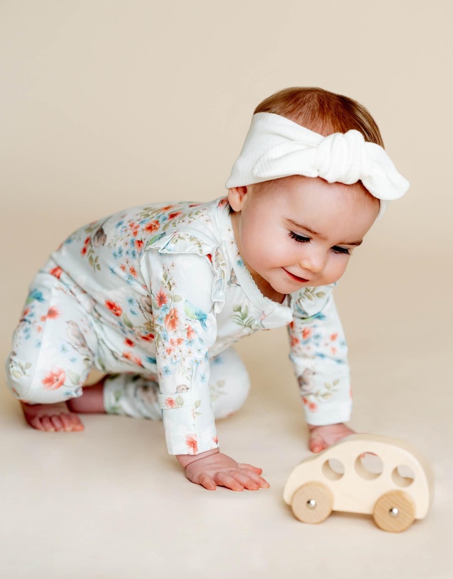 Bebe by Minihaha - Gemma Bird Organic LS Zipsuit - Babies