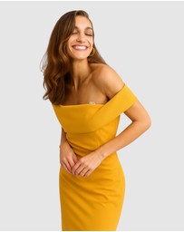 Romance by Honey and Beau - Trevia Off Shoulder Maxi Dress