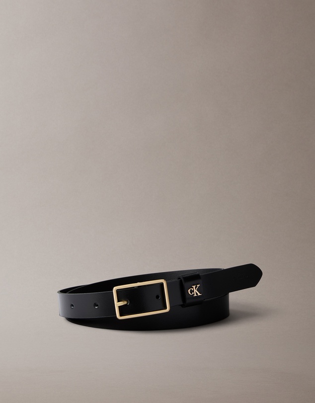 Calvin Klein - Full Grain Leather Logo Belt
