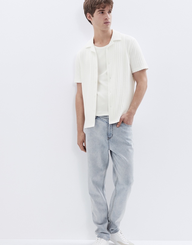 UNISON - Rib Stitch Button Thru