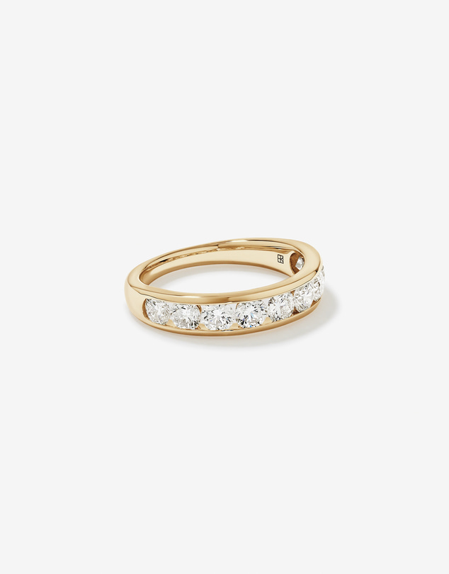 Michael Hill - 1.50 Carat TW Round Brilliant Laboratory-Grown Diamond Channel Set Wedding Ring in 10kt Yellow Gold