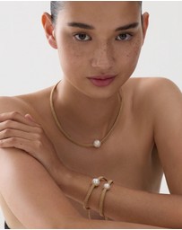 Najo - Coco Lagoon 10mm Pearl Bracelet - Camel