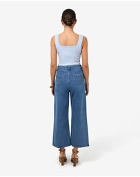 Forcast - Ella Square Neck Rib Knit
