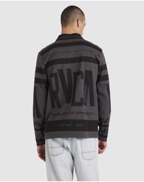 RVCA - Mens All Brand Polo Long Sleeve Shirt