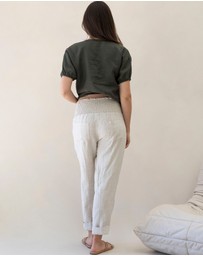 Angel Maternity - Pamela Linen Tailored Maternity Pants