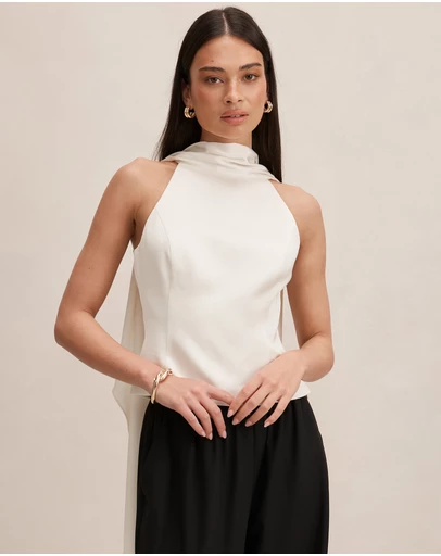 Forever New - Millie High Neck Cape Top