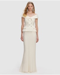Self Portrait - Boucle Maxi Dress