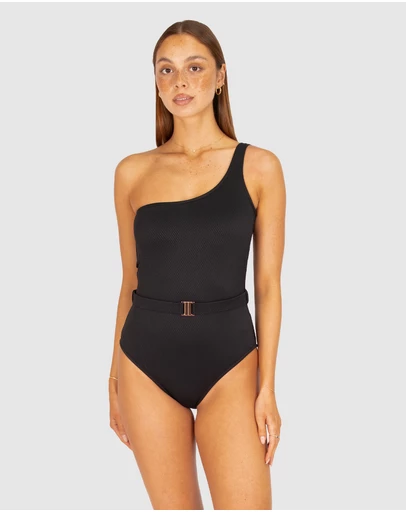 Baku Swimwear - Rococco Belted One shoulder One piece Swimsuit