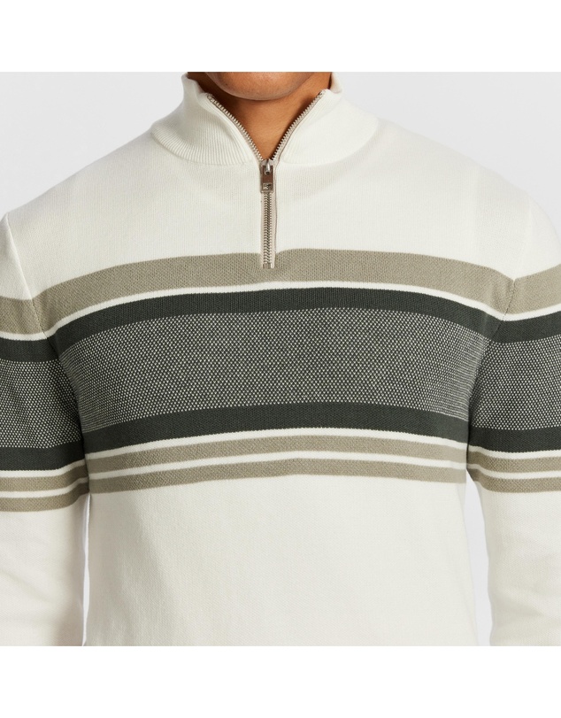 yd. - Brosnon 1/4 Zip Knit Jumper