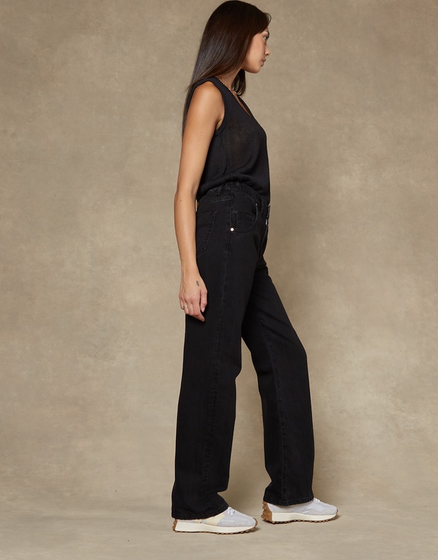 DRICOPER DENIM - Seville Straight Leg Black Jeans