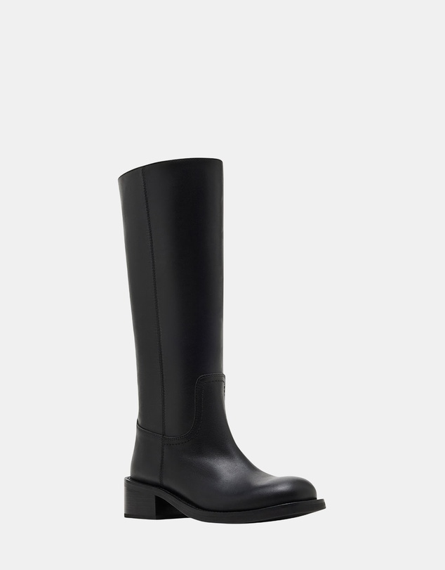 Steve Madden - Riggs Black Leather Boots