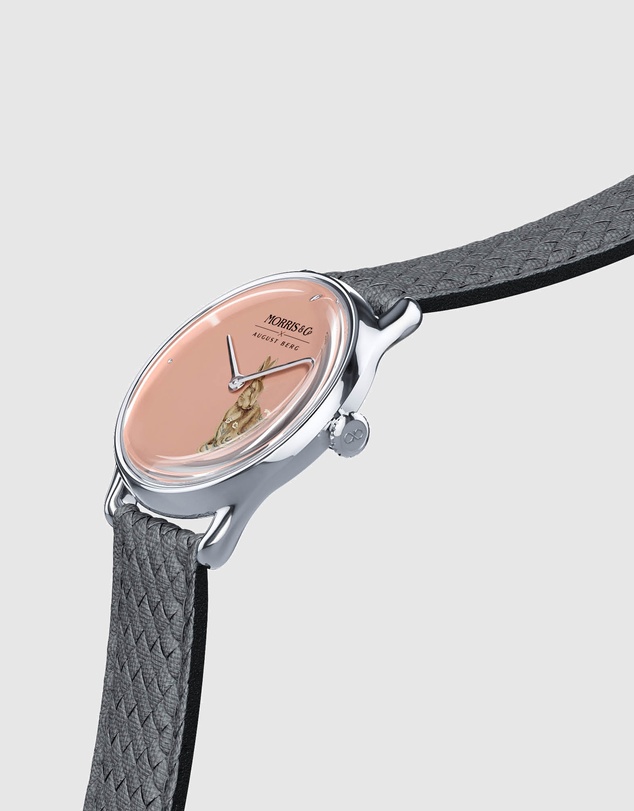 August Berg - Morris 30mm Feather Silver Grey Perlon