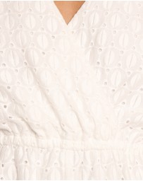 Petal & Pup - Charlsie Puff Sleeve Playsuit - White