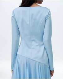 JUSTIN TONG - Selene Contrast Midi Dress