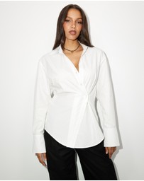 Dazie - Em Asymmetrical Button Up Shirt