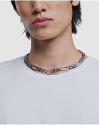 Diesel - D Logo Silver-Tone Necklace
