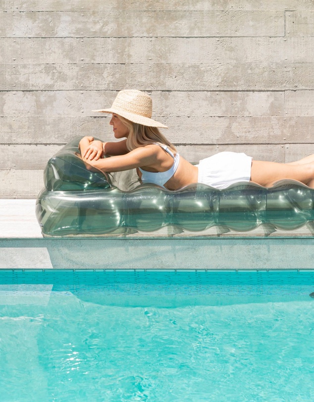 &Sunday - Seaglass Translucent Inflatable Pool Lounger Lilo