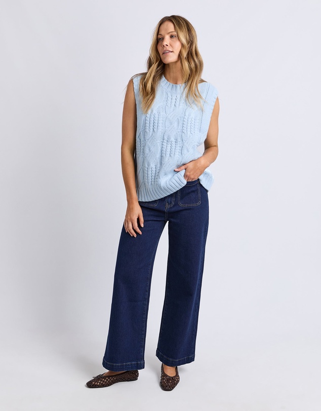 Foxwood - Josie Knit Top Ice Blue