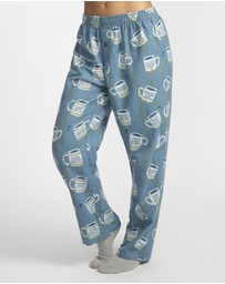 Mitch Dowd - Cuppa Joe Flannel Pyjama Pant - Blue