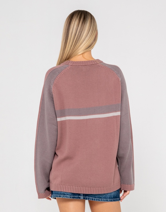 Rusty - White Lines Two Crew Neck Knit