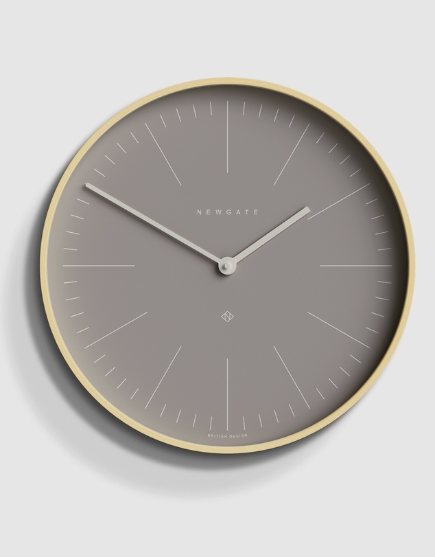 Newgate - Newgate Mr Clarke Clock Pale Wood Clay Grey Dial