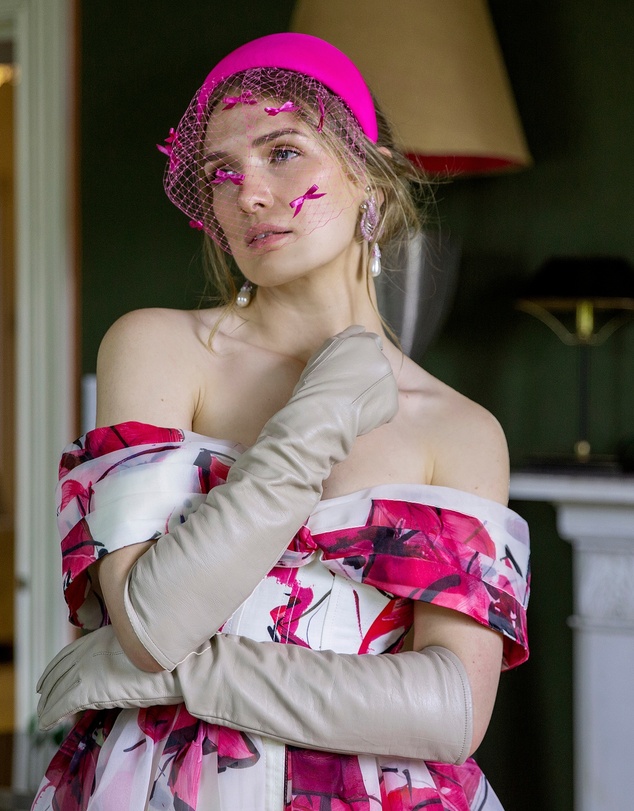 DENTS - Long Above-Elbow Lined Leather Gloves