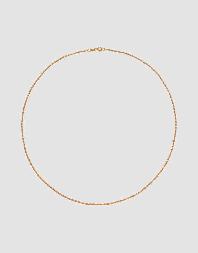 Elli Jewelry - Necklace Basic Cord Necklace Twist Fine in 925 Sterling Silver Gold Plated