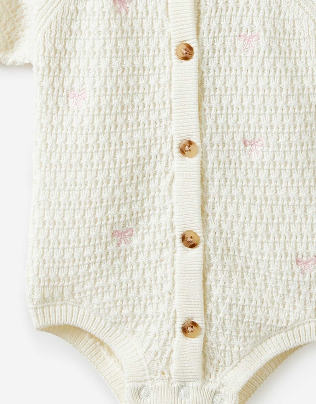 Cotton On Kids - Baby Organic Raglan Knit Bubbysuit