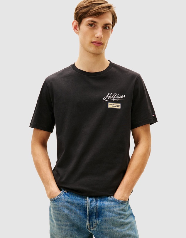 Tommy Hilfiger - Textured Logo Crew Neck T-Shirt