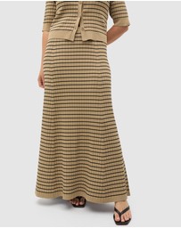 Seed Heritage - Crepe Knit Stripe Skirt