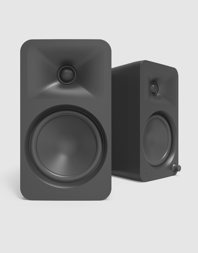 iWorld - Kanto ORA4 140W Powered Reference Speakers with USB-C Input and Bluetooth - Black, Pair