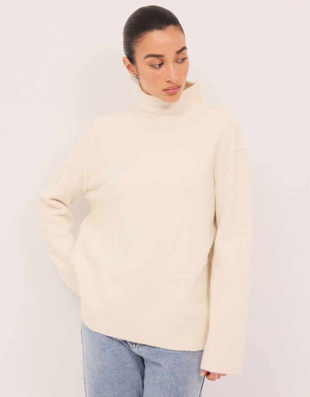 Calli - Collins Funnel Neck Knit Jumper