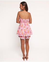 Petal & Pup - Romia Strapless Playsuit - Pink Floral