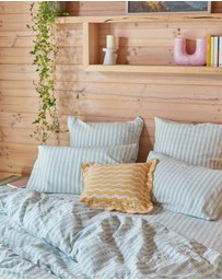 Mosey Me - Butter Blue Seersucker Standard Pillowcase Set