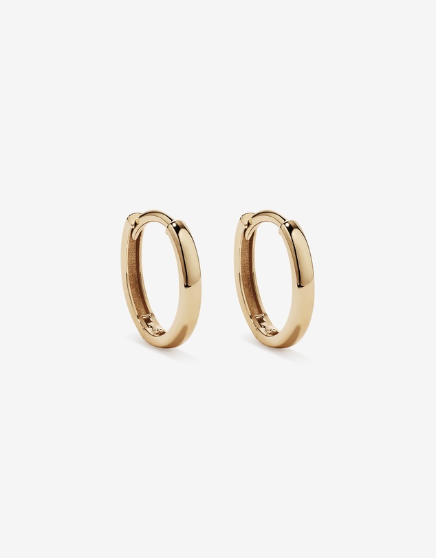 Michael Hill - 10mm Small Polished Huggie Earrings in 10kt Yellow Gold