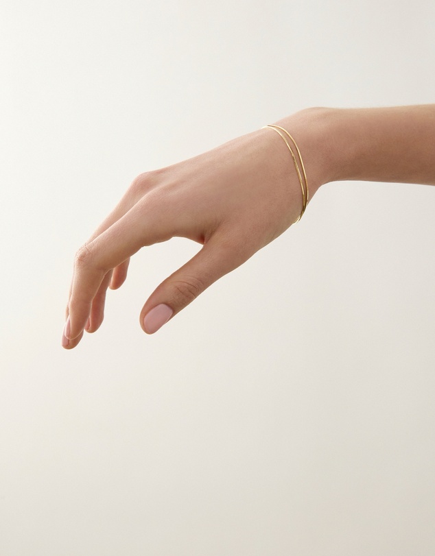 Najo - Mirage Yellow Gold Double Chain Bracelet (18.5cm+ext)