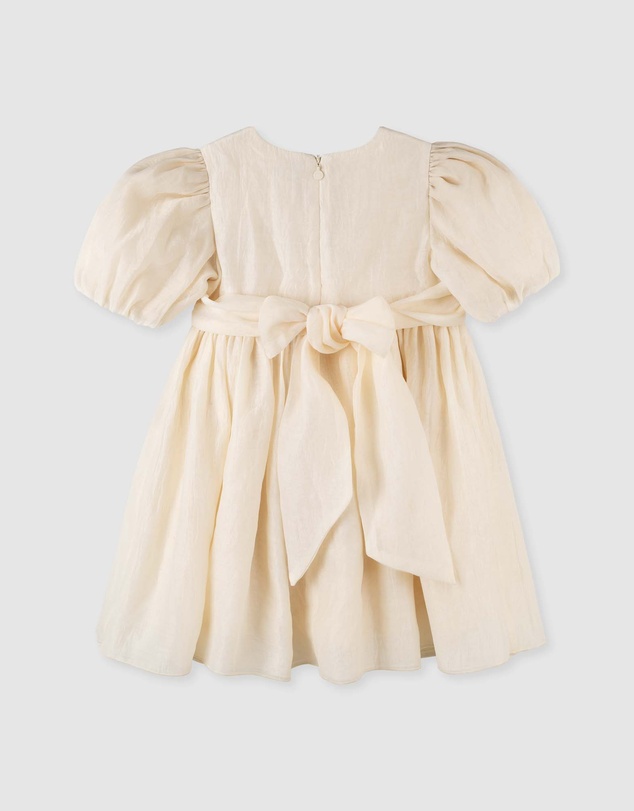 Designer Kidz - Noa Puff Sleeve Bow Back Dress