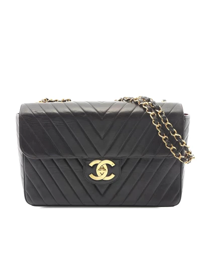 Pre-Loved by Azura Reborn - Pre-Loved Maxi XL Chevron Lambskin Single Flap