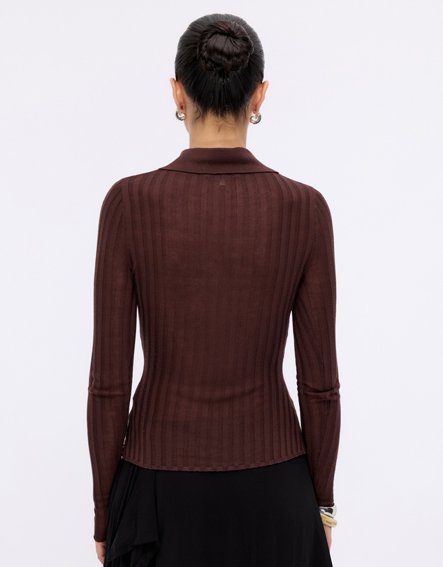 Minima Esenciales - Marigold Rib Knit Polo