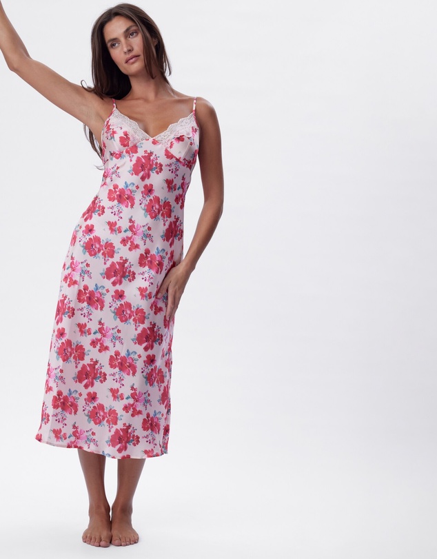 Bras N Things - Lola Long Slip - Print Floral