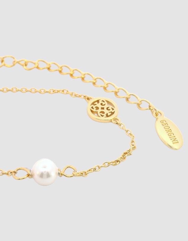 Georgini - Georgini Adagio Touch Of Sparkle Pearl Bracelet Gold 15cm + 4cm