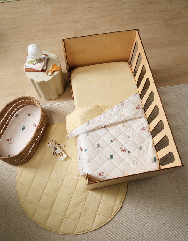 Linen House Kids - Mini Farm 2-Piece Bassinet Fitted Sheet Set