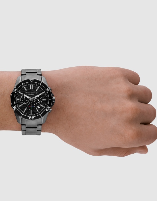Armani Exchange - Gun-Metal Chronograph Watch