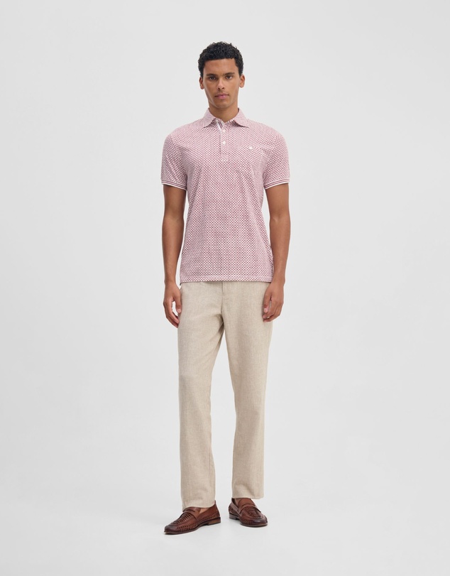 Oxford - Milo Print Jersey Polo With Pocket