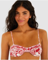 Farm Rio - Cashew And Birds Underwire Bikini Top