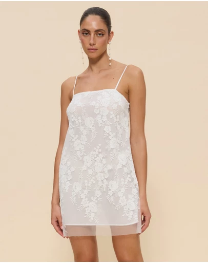 CHANCERY - Sierra Sheer Lace Mini Dress