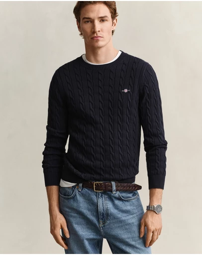 Gant - Cotton Cable Crew Neck Knit